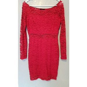 Red mini dress perfect for a night out !